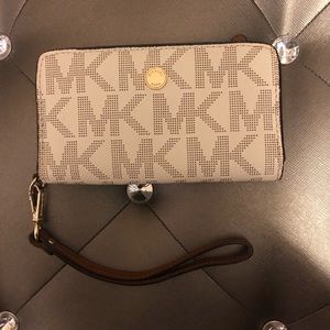 Michael Kors Leather Tech Wristlet